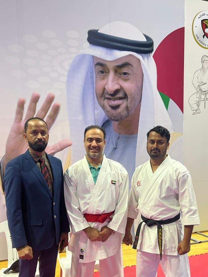 Coach Musthafa at a UAE Karate Federation event
